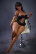 Celine Dark Tanned 164cm seamless AIO Body Real Life Silicone Sex Doll - IronTech Doll® - Image 2